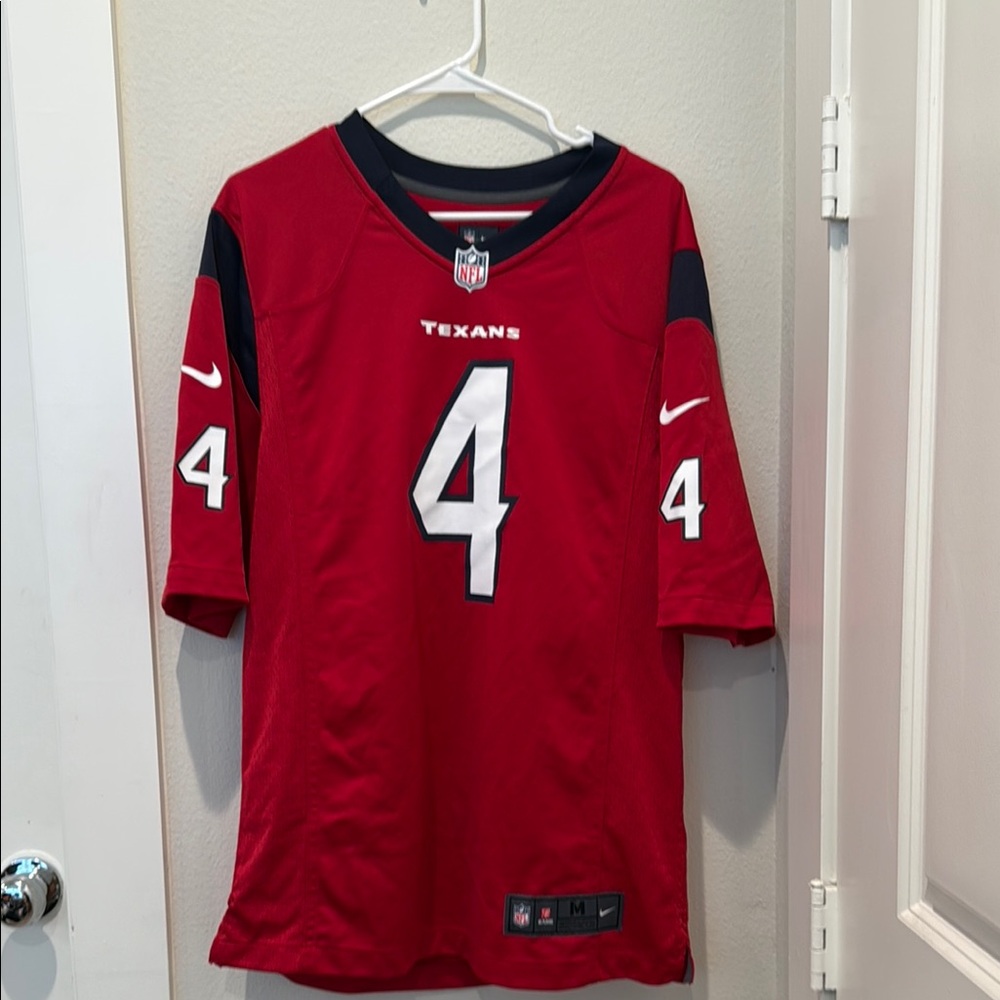 Red Nike Men's Texans WATSON Jersey